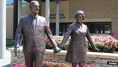 Kauffman Foundation statues