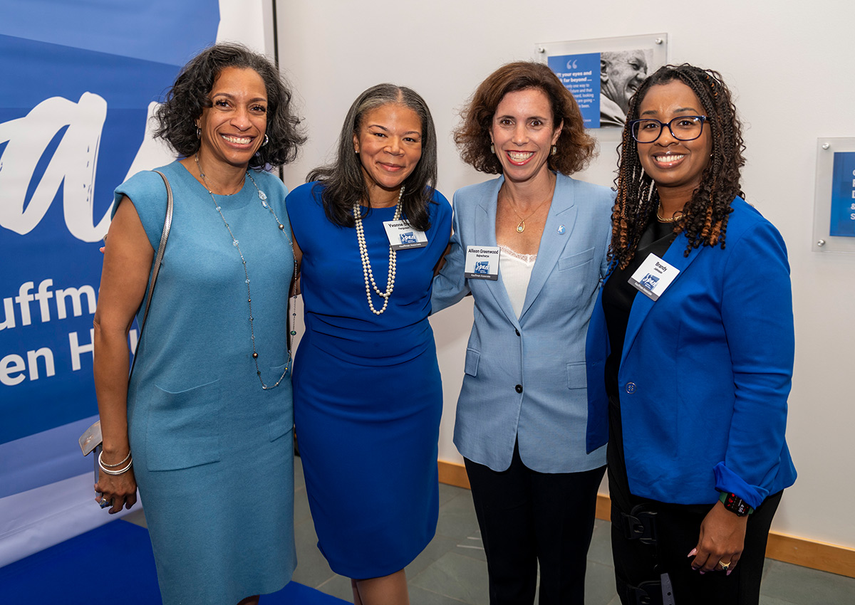 Tonya Guinn, Dr. Yvonne Owens Ferguson, Allison Greenwood Bajracharya, and Brandy Johnson pose for a photo