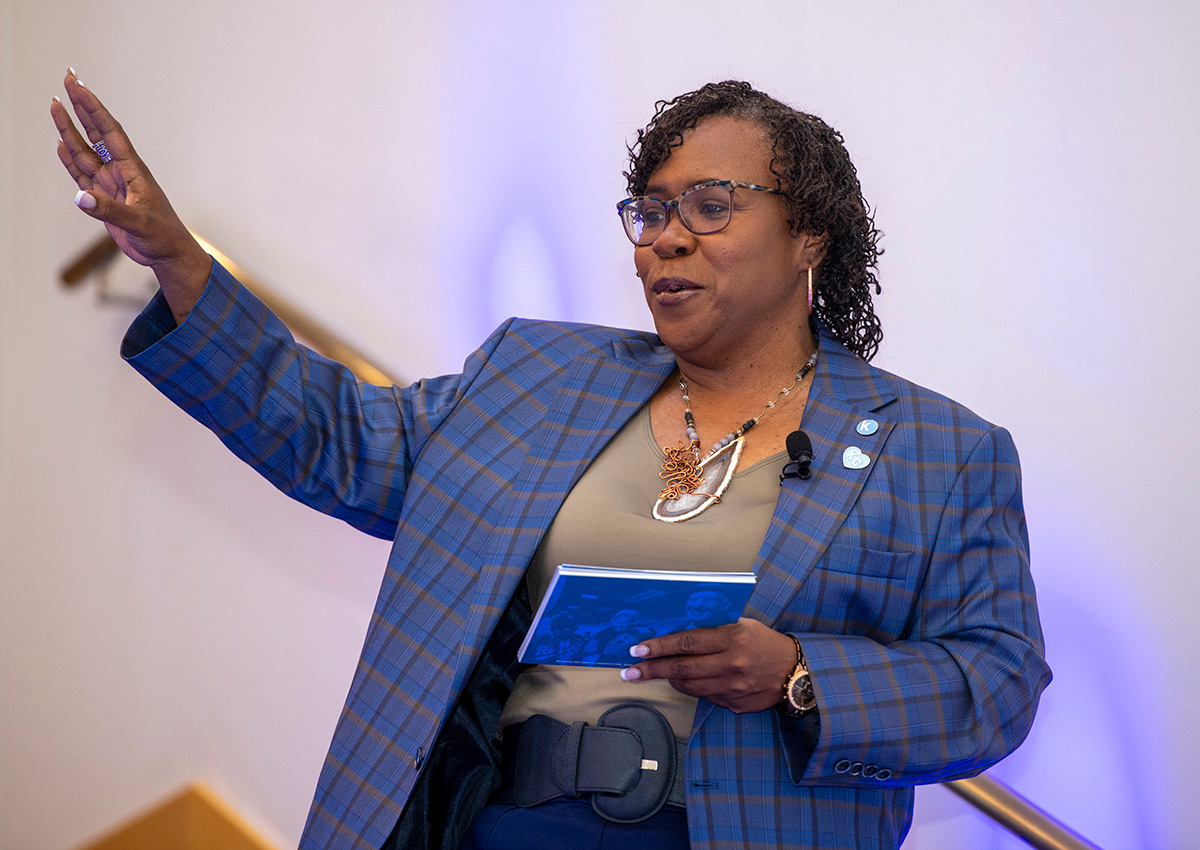 Dr. DeAngela Burns-Wallace at the Kauffman Foundation Open House event in 2024.